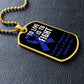 Colon Cancer To Live is To Fight Necklace, Dark Blue Ribbon Colon Cancer Support Gift, Inspirational Jewelry for Colon Cancer Fighters,