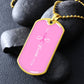 Breast Cancer Support Necklace, Faith Pink Ribbon Jewelry, Breast Cancer Survivor Gift, Cancer Fighter Encouragement Gift Option to Engrave