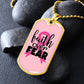 Breast Cancer Support Pendant, Faith Over Fear Necklace, Personalized Cancer Support Gift, Empowering Gift For Cancer Patients and Survivors