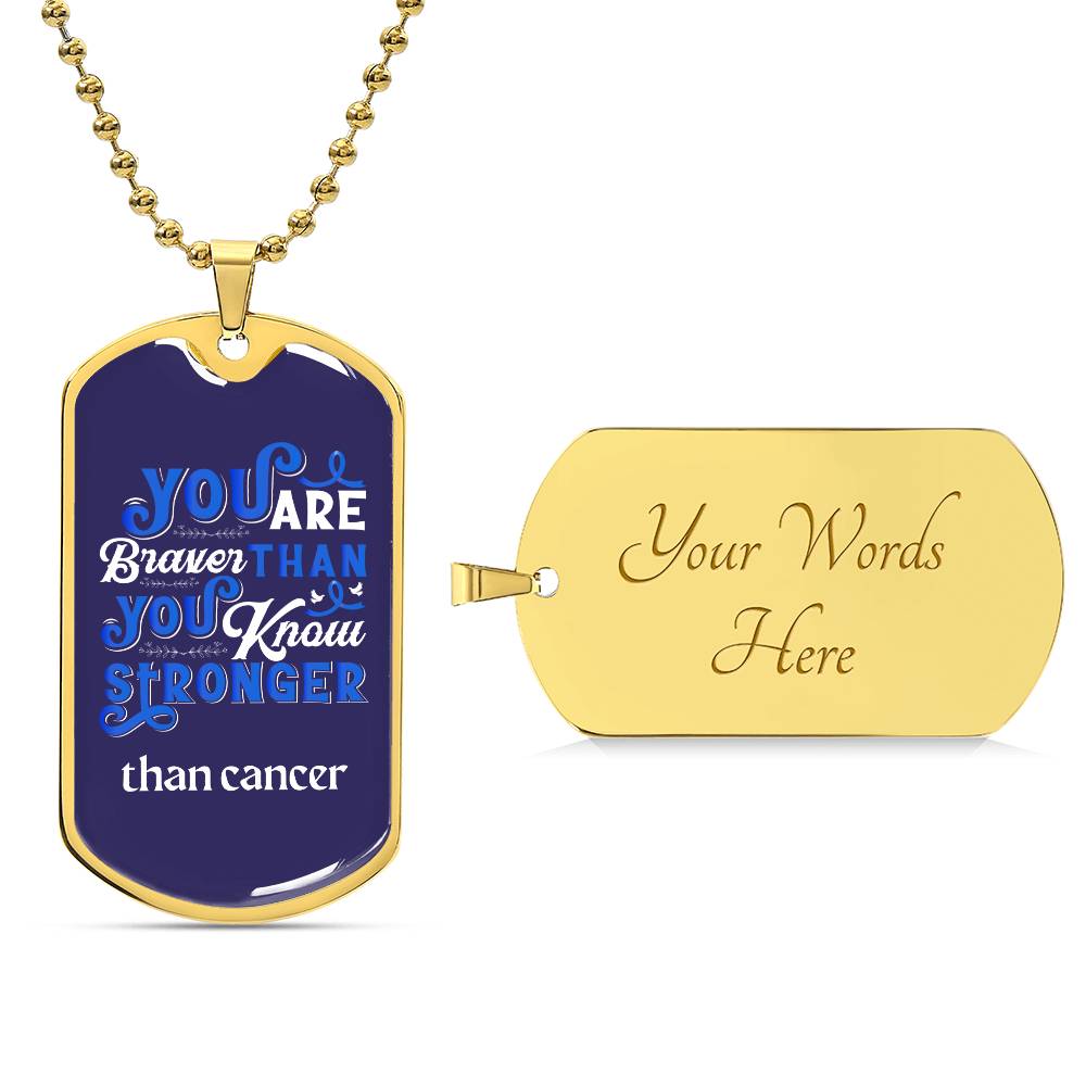 Inspirational Colon Cancer Fighter Necklace, Courageous Colorectal Warrior Necklace, Empowering Colon Cancer Warrior Jewelry, Heartfelt Gift