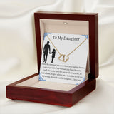 To My Daughter From Dad, Heart Pendant Necklace, Father to Daughter Gift, Birthday Gift To Daughter From Dad, Daughter Necklace