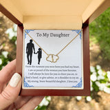 To My Daughter From Dad, Heart Pendant Necklace, Father to Daughter Gift, Birthday Gift To Daughter From Dad, Daughter Necklace