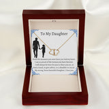 To My Daughter From Dad, Heart Pendant Necklace, Father to Daughter Gift, Birthday Gift To Daughter From Dad, Daughter Necklace