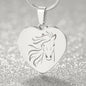 Captivating Horse Heart Pendant Necklace - Beautiful Equestrian Jewelry, Express Your Love for Horses, Great Gift for Horse Lovers