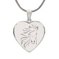 Captivating Horse Heart Pendant Necklace - Beautiful Equestrian Jewelry, Express Your Love for Horses, Great Gift for Horse Lovers