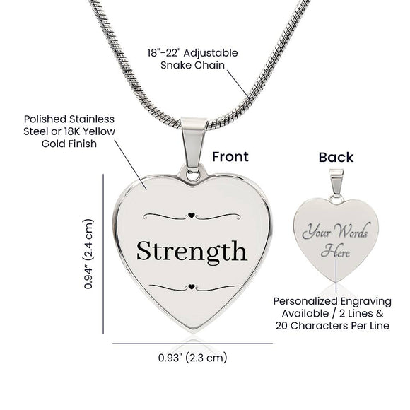 Cancer Support Gift For Sister, Breast Cancer Gift For Sister, Strength Necklace, Fight Cancer Gift, Fight Cancer Jewelry, Chemo Support