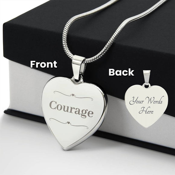 Courage Necklace, Inspirational Jewelry, Motivational Gift, Hardship Gift, Personalized Necklace, Support Gifts, Strength Gift For Women