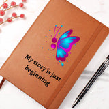 Semicolon Butterfly Mental Health Leather Journal, Empowering Mental Health Diary, Ideal for Therapeutic Writing, Mental Health Supportive Notebook, Great for Personal Growth, Unique Gift for Mental Health Warriors