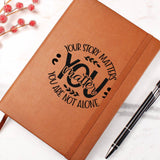 Mental Health Leather Journal, Perfect for Self-Reflection, Journaling Therapy, Self-Care Gift, Ideal Therapeutic Gift, Mental Health Focused Leather Journal, Semicolon Journal