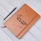 Positive Vibes 'The Magic Is In You' Leather Journal - Perfect for Daily Reflections, Unique Encouragement Gift, Great for Personal Growth,
