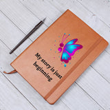 Semicolon Butterfly Mental Health Leather Journal, Empowering Mental Health Diary, Ideal for Therapeutic Writing, Mental Health Supportive Notebook, Great for Personal Growth, Unique Gift for Mental Health Warriors