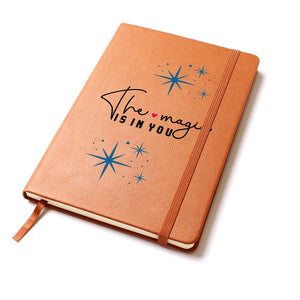 Positive Vibes 'The Magic Is In You' Vegan Leather Journal - Perfect for Daily Reflections, Unique Encouragement Gift, Great for Personal Growth,