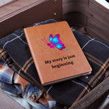 Semicolon Butterfly Mental Health Leather Journal, Empowering Mental Health Diary, Ideal for Therapeutic Writing, Mental Health Supportive Notebook, Great for Personal Growth, Unique Gift for Mental Health Warriors