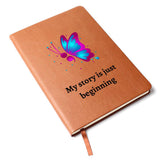 Semicolon Butterfly Mental Health Leather Journal, Empowering Mental Health Diary, Ideal for Therapeutic Writing, Mental Health Supportive Notebook, Great for Personal Growth, Unique Gift for Mental Health Warriors