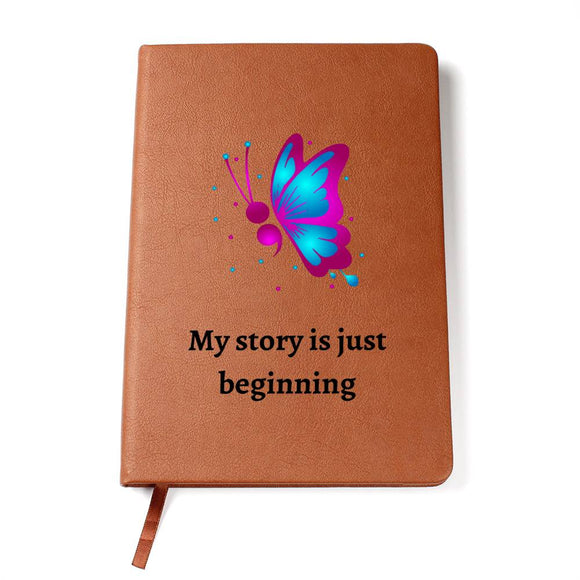 Semicolon Butterfly Mental Health Leather Journal, Empowering Mental Health Diary, Ideal for Therapeutic Writing, Mental Health Supportive Notebook, Great for Personal Growth, Unique Gift for Mental Health Warriors