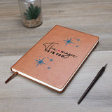 Positive Vibes 'The Magic Is In You' Vegan Leather Journal - Perfect for Daily Reflections, Unique Encouragement Gift, Great for Personal Growth,