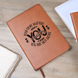 Mental Health Leather Journal, Perfect for Self-Reflection, Journaling Therapy, Self-Care Gift, Ideal Therapeutic Gift, Mental Health Focused Leather Journal, Semicolon Journal