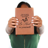 Inspirational Journal - Uplifting Be Kind To Yourself Leather Diary, Best for Personal Growth and Mindfulness, Great Self-Love Gift"
