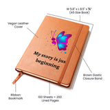 Semicolon Butterfly Mental Health Leather Journal, Empowering Mental Health Diary, Ideal for Therapeutic Writing, Mental Health Supportive Notebook, Great for Personal Growth, Unique Gift for Mental Health Warriors