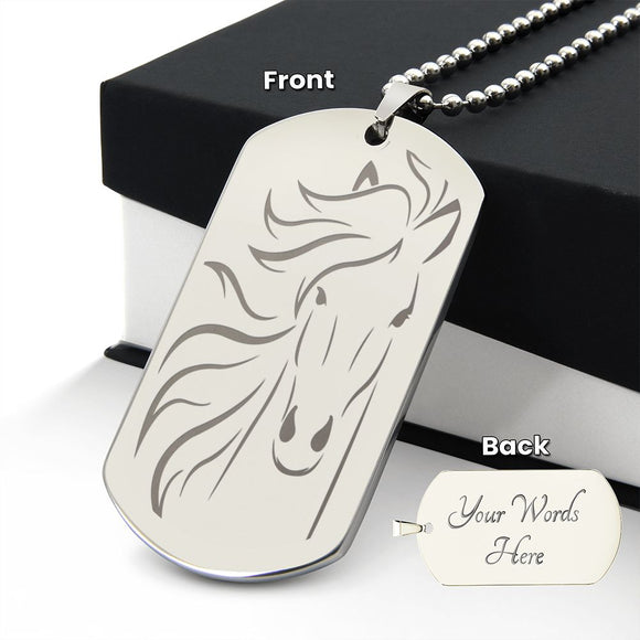 Horse necklace, Personalized horse jewelry, Horse lover gift, Equestrian jewelry, Horse Mom Necklace,