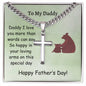 Father's Day Gift from Infant To My Daddy Father’s Day Card with Personalized Cross Necklace, Special Father's Day Gift from Infant Child