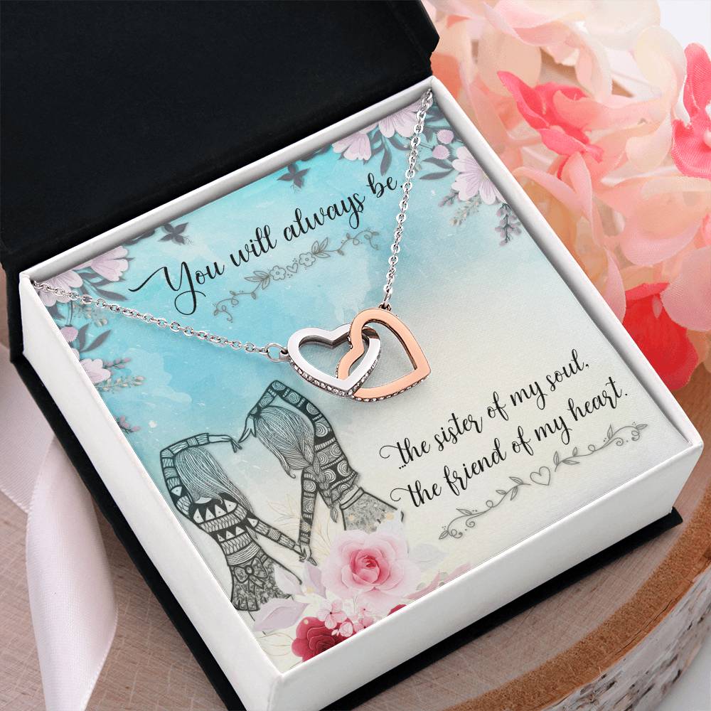 Gift for Sister to Show Love and Appreciation, Heart Necklace with Message Card, Thoughtful Birthday Gift for Your Sister, Sister Gift Bundle: Beautiful Necklace with a Loving Card