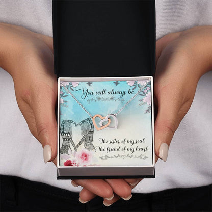 Gift for Sister to Show Love and Appreciation, Heart Necklace with Message Card, Thoughtful Birthday Gift for Your Sister, Sister Gift Bundle: Beautiful Necklace with a Loving Card