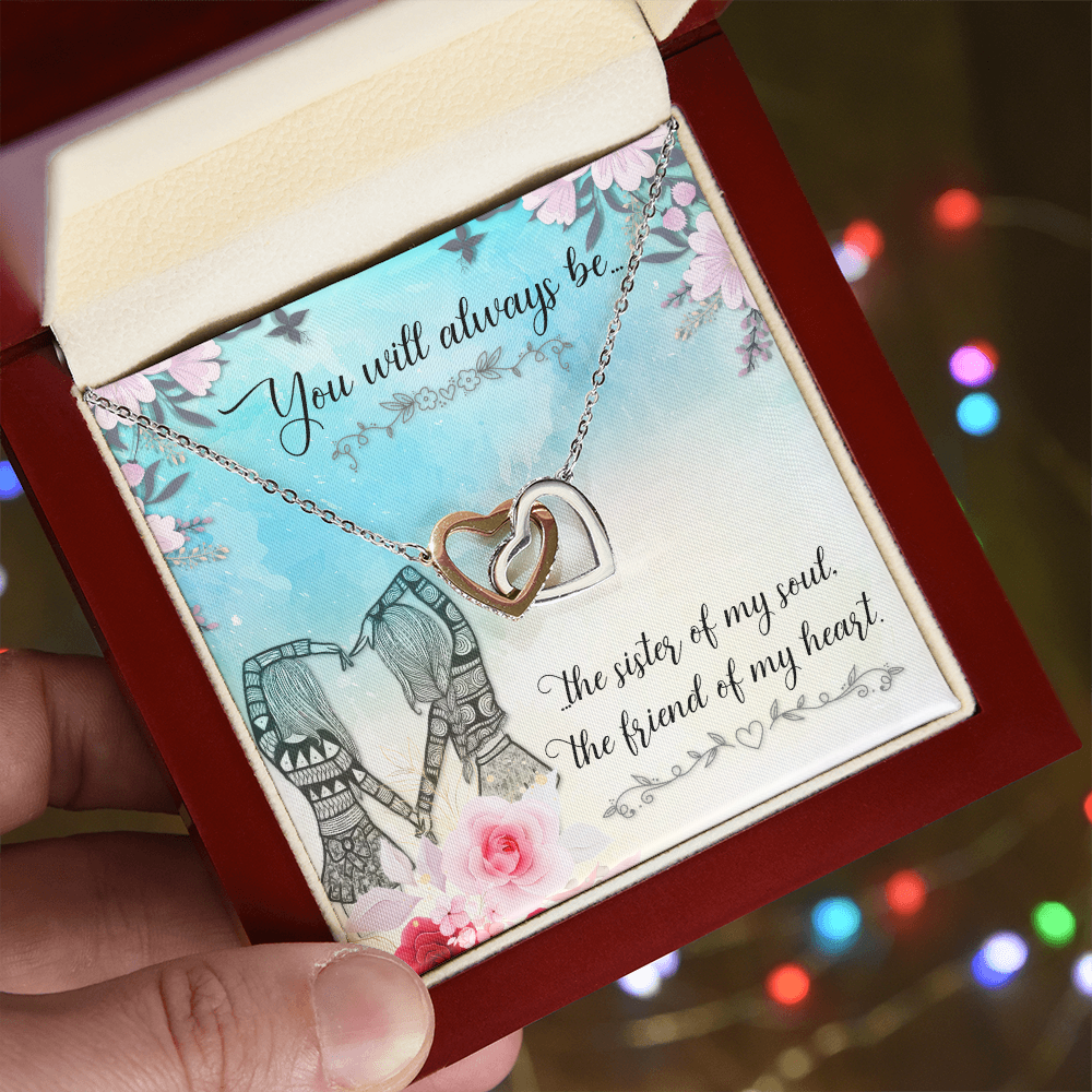 Gift for Sister to Show Love and Appreciation, Heart Necklace with Message Card, Thoughtful Birthday Gift for Your Sister, Sister Gift Bundle: Beautiful Necklace with a Loving Card