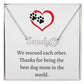Dog Mom Pet Name Necklace, Personalized Pet Keepsake, Perfect Holiday Gift for Pet Parents, Perfect Gift for Dog Owners