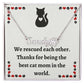 Pet Necklace: Customized Cat Name Pendant, Perfect for Rescue Cat Mom - Unique Gift for Pet Lovers