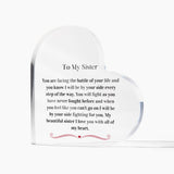 Cancer Gift For Sister, Cancer Support Gift For Sister, Cancer Support Acrylic Plaque, Chemo Gift For Sister, Acrylic Plaque Support Gift For Sister