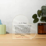 Cancer Gift For Sister, Cancer Support Gift For Sister, Cancer Support Acrylic Plaque, Chemo Gift For Sister, Acrylic Plaque Support Gift For Sister
