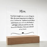 Cancer Gift For Mom, Cancer Support Gift For Mom, Cancer Support Acrylic Plaque, Breast Cancer Gift For Mom, Chemo Gift For Mother, Acrylic Plaque Support Gift For Mom