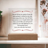 Cancer Support Gift For Sister, Breast Cancer Gift For Sister, Cancer Support Acrylic Plaque, Fight Cancer Gift, Chemo Support Gift For Sister