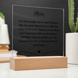 Cancer Gift For Mom, Cancer Support Gift For Mom, Cancer Support Acrylic Plaque, Breast Cancer Gift For Mom, Chemo Gift For Mother, Acrylic Plaque Support Gift For Mom