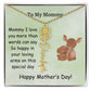Custom Baby Name Necklace with Birth Month Flower, Mother's Day Gift from Baby, Sweet Message Card Included, Perfect First Mother's Day Gift