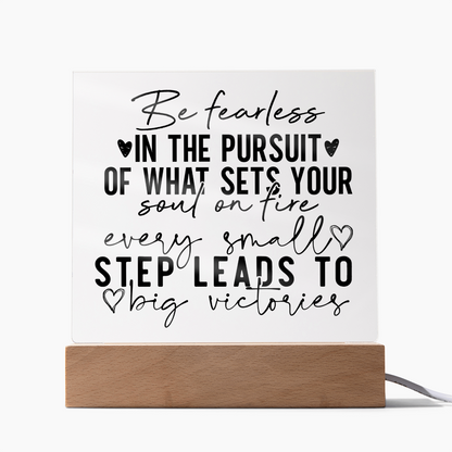 Square Acrylic Inspirational Quote Plaque, Inspirational Decor for Daily Motivation, Unique Gift for Go-Getters, Ideal Gift for Daughters