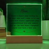 Gift Idea for Mom - Heartfelt Thank You Acrylic Plaque For Mom - Perfect Christmas Gift for Single Mom - Gift For Single Mom From Daughter