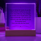 Cancer Support Gift For Sister, Breast Cancer Gift For Sister, Cancer Support Acrylic Plaque, Fight Cancer Gift, Chemo Support Gift For Sister