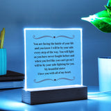 Cancer Support Gift For Sister, Breast Cancer Gift For Sister, Cancer Support Acrylic Plaque, Fight Cancer Gift, Chemo Support Gift For Sister