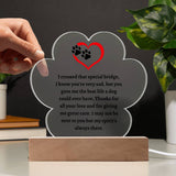 Dog Loss Memorial Acrylic Paw Plaque, Heartfelt Pet Remembrance Display, Great for Honoring Your Furry Friend, Compassionate Sympathy Gift