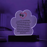 Dog Loss Memorial Acrylic Paw Plaque, Heartfelt Pet Remembrance Display, Great for Honoring Your Furry Friend, Compassionate Sympathy Gift