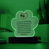 Dog Loss Memorial Acrylic Paw Plaque, Heartfelt Pet Remembrance Display, Great for Honoring Your Furry Friend, Compassionate Sympathy Gift