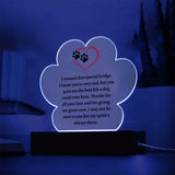 Dog Loss Memorial Acrylic Paw Plaque, Heartfelt Pet Remembrance Display, Great for Honoring Your Furry Friend, Compassionate Sympathy Gift