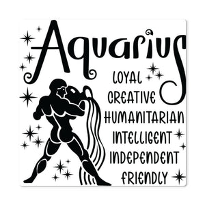 Zodiac Metal Art Print Aquarius