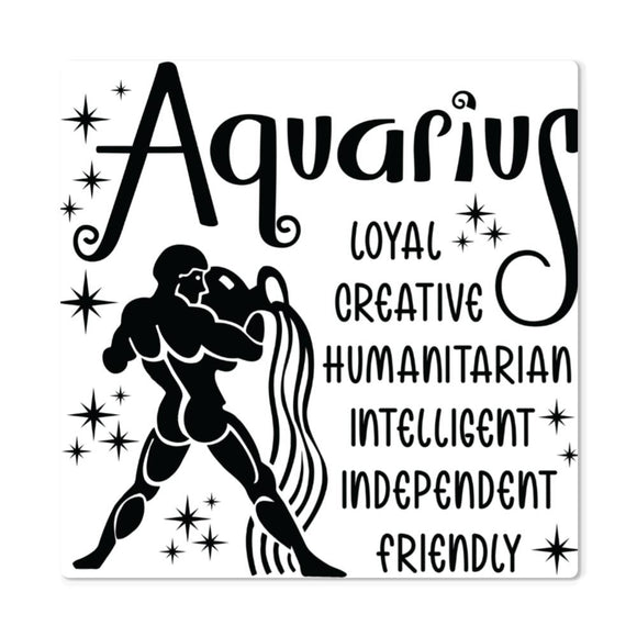 Zodiac Metal Art Print Aquarius