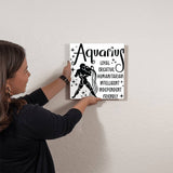 Zodiac Metal Art Print Aquarius