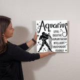 Zodiac Metal Art Print Aquarius