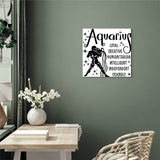 Zodiac Metal Art Print Aquarius