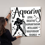 Zodiac Metal Art Print Aquarius